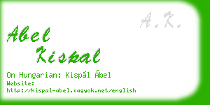 abel kispal business card
