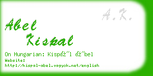 abel kispal business card